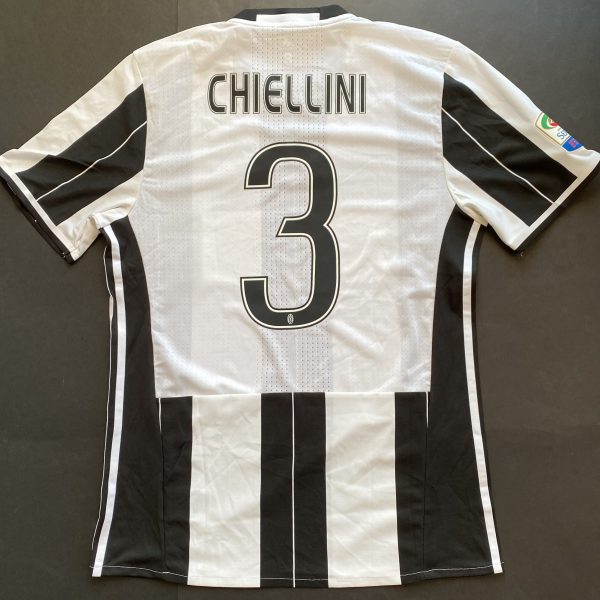 CHIELLINI JUVENTUS HOME match issued LEGA CALCIO SERIE A 2016-2017 vs CROTONE